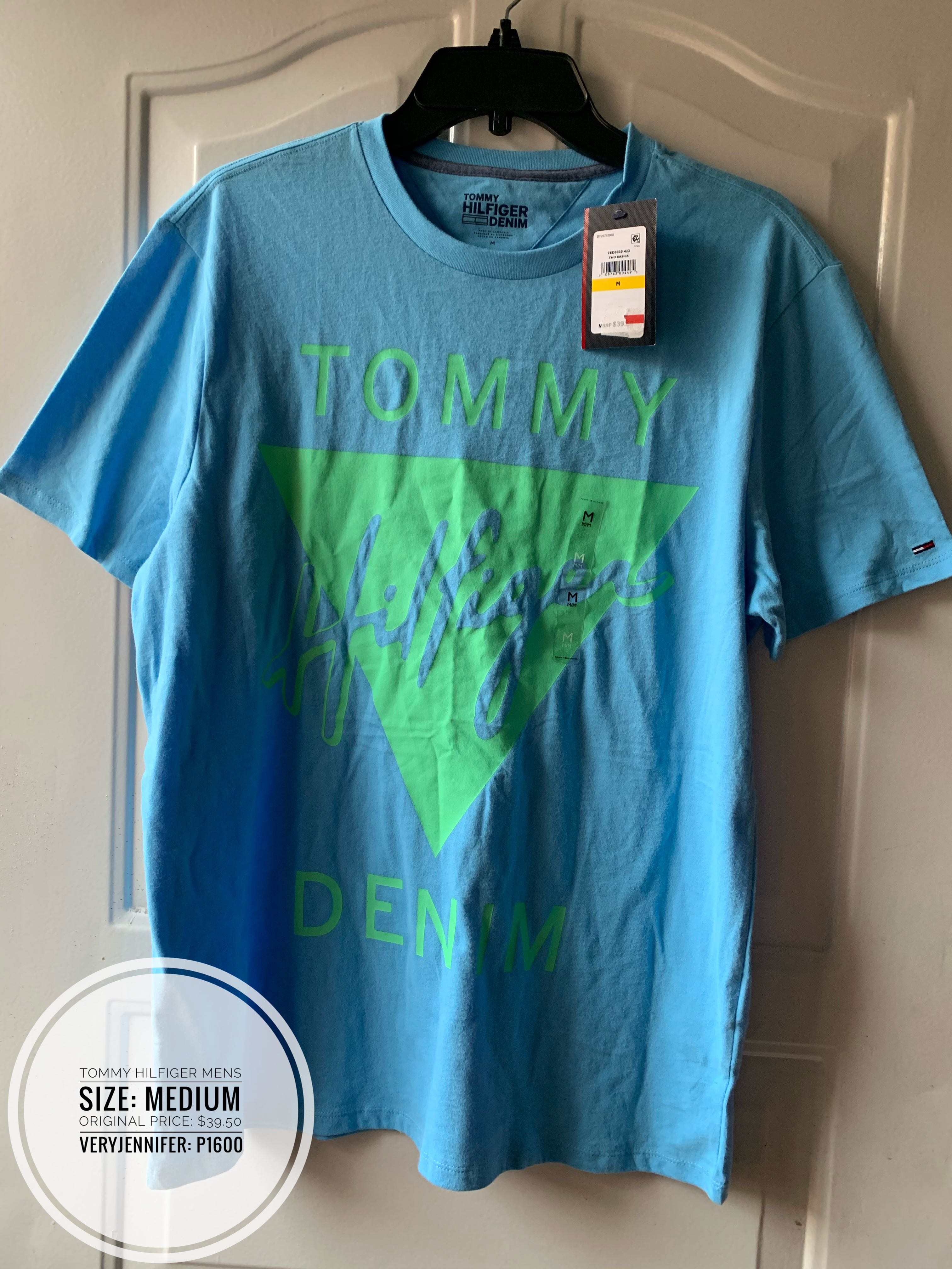 teal tommy hilfiger shirt