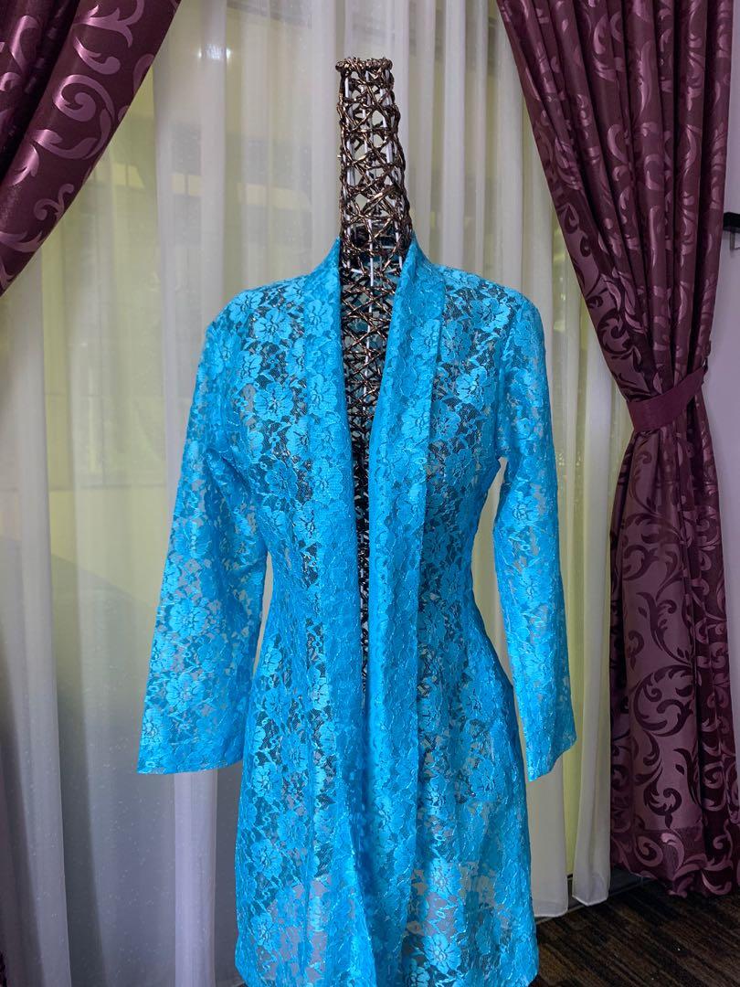 TURQUOISE Kebaya Lace Cardigan Women s Fashion Muslimah Fashion