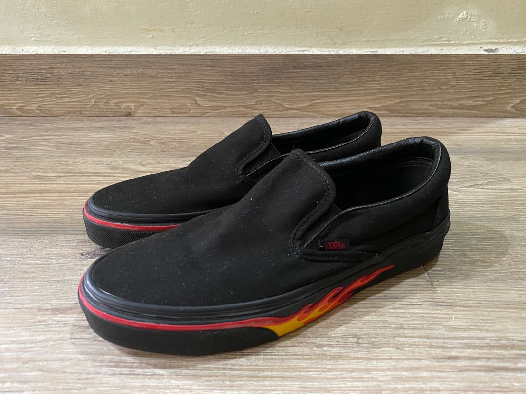 vans flame wall slip on