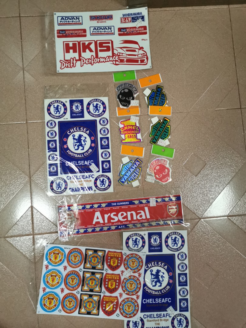 Variety of car stickers, football club stickers, Hobbies & Toys ...