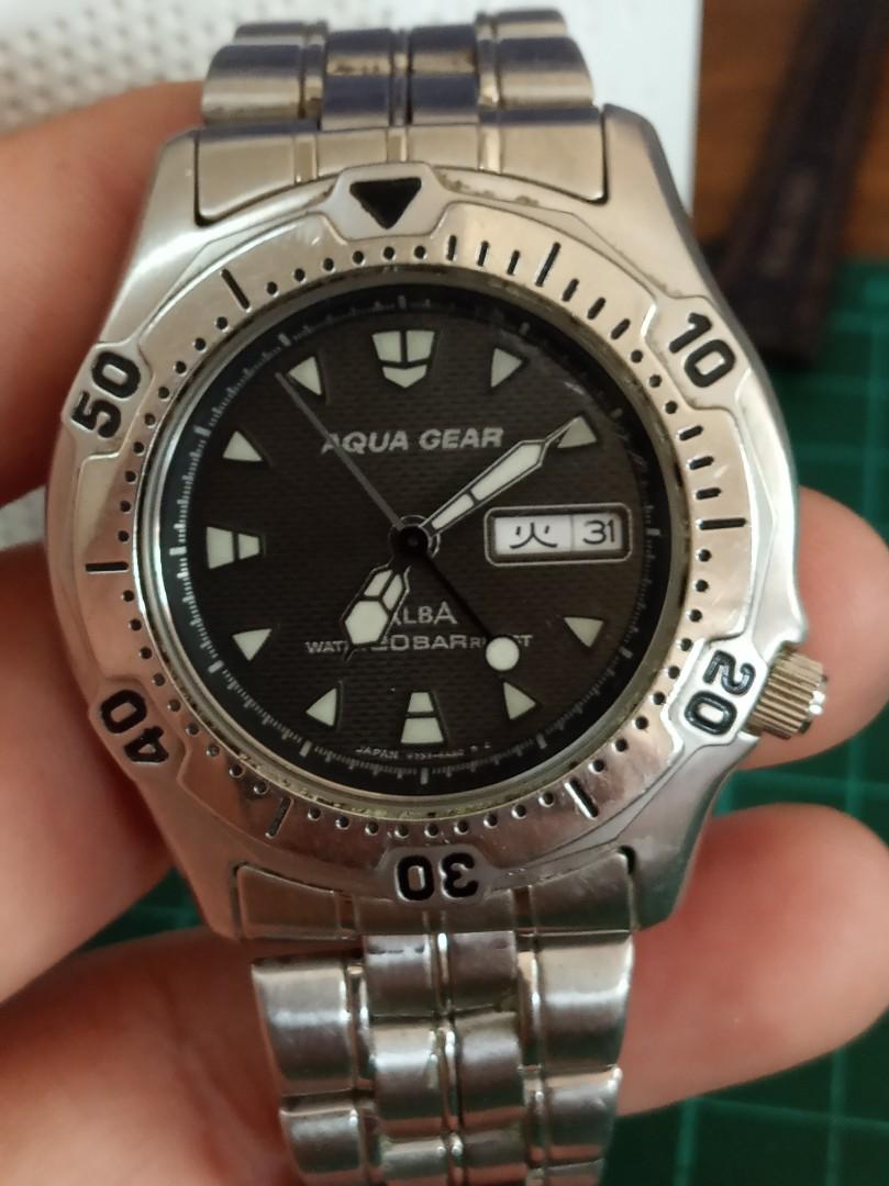 Vintage Alba aqua gear diver watch Japan, Men's Fashion, Watches \u0026  Accessories, Watches on Carousell