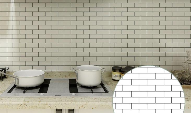 White Brick Wallpaper Wall Sticker Decal Home Decor Furniture
