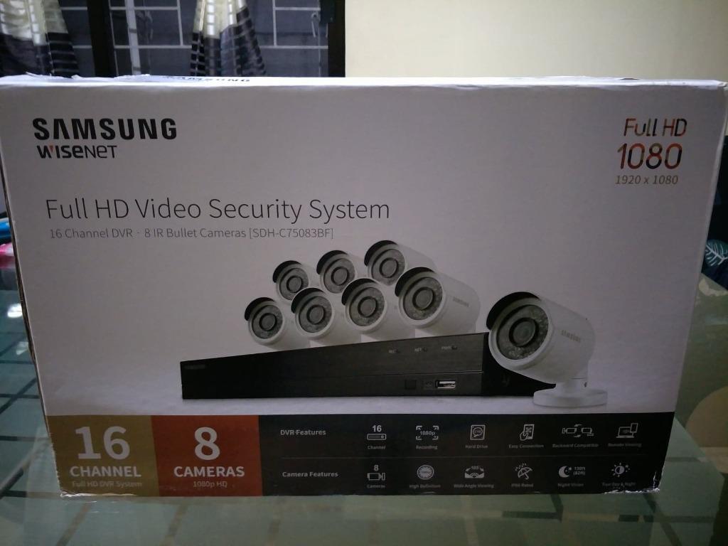 samsung wisenet 8 camera security system