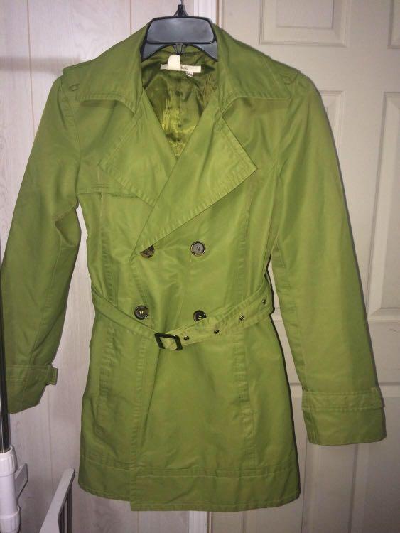 zara olive green trench coat