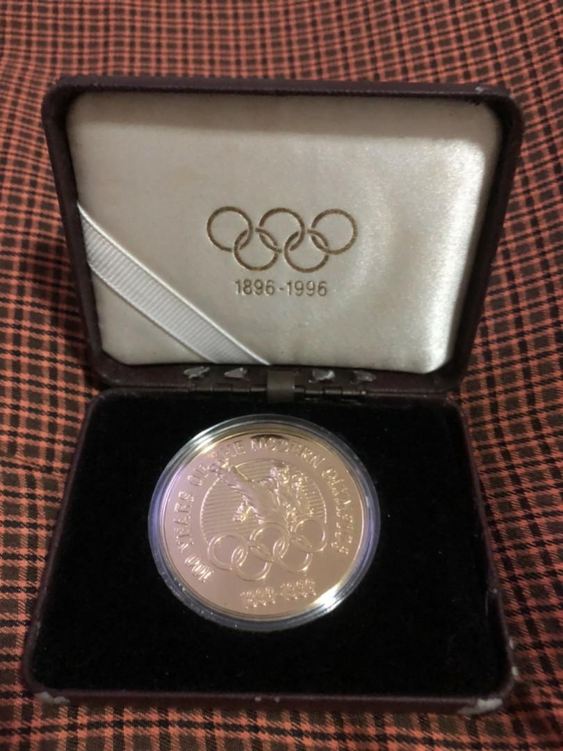 1896~1996百年奧運紀念金銀幣共2組1套~只剩單枚盒裝紀念幣 照片瀏覽 3