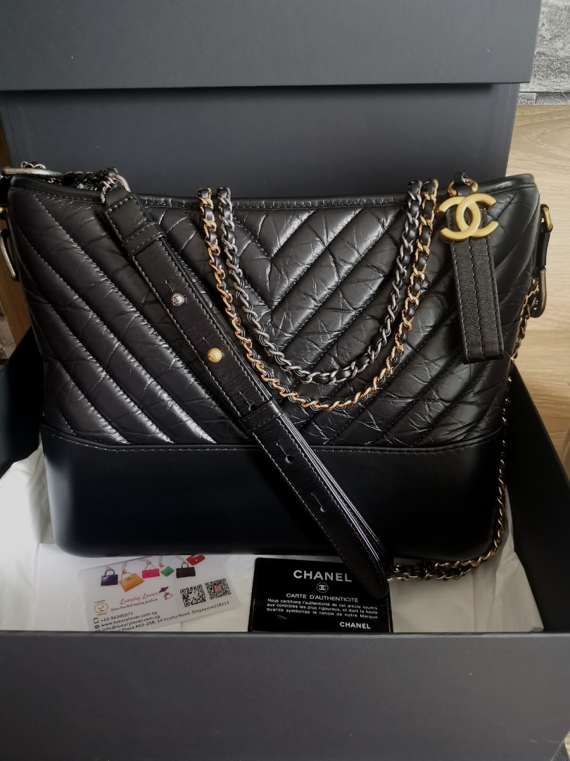Chanel Gabrielle Large Aged Calf Silver
