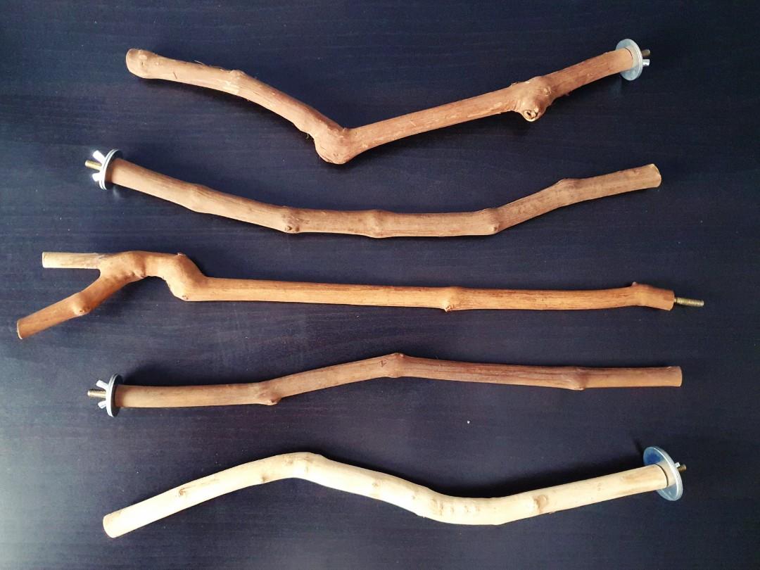 wooden perches for bird cages