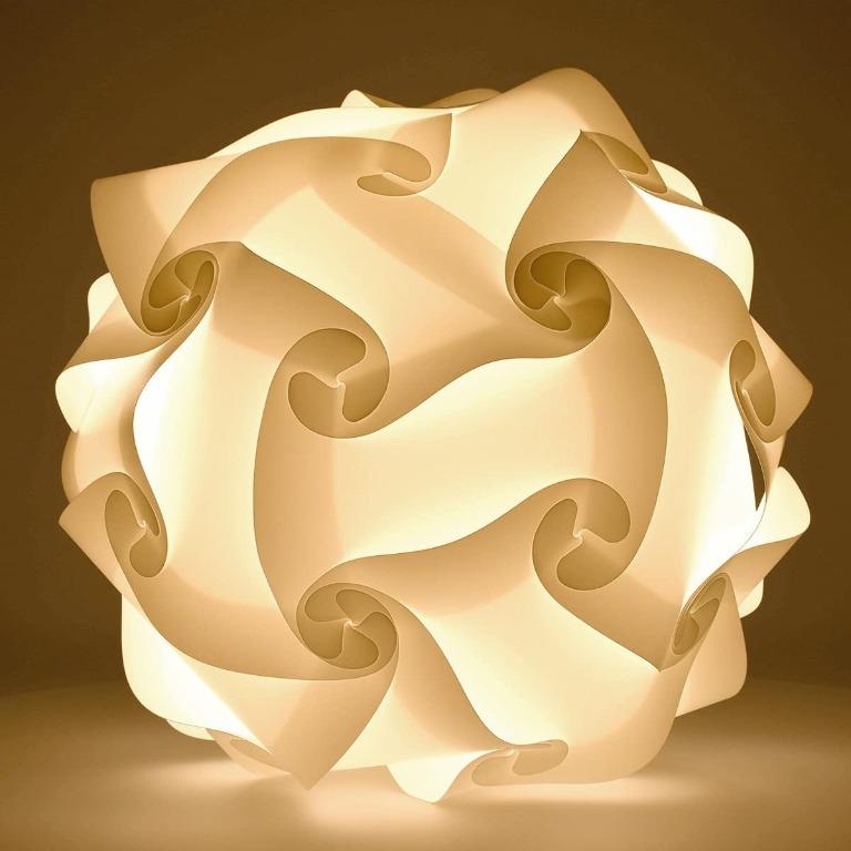 7213 Kwmobile Diy Puzzle Lamp Shade Modern Iq Jigsaw Light In 30 Pieces Min 15 Different Designs Diameter Approx 7 9 In 20 Cm White In Size S Electronics Others On Carousell