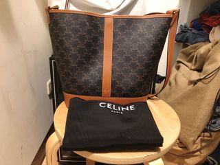 孫芸芸款 Celine Triomphe 帆布中型水桶包BUCKET 肩背包