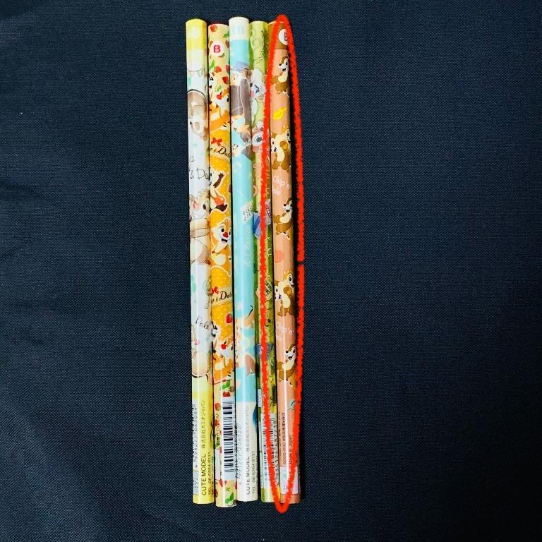 日本製 Disney Japan 日本迪士尼 Chip N Dale Pencil 鋼牙奇奇大鼻蒂蒂鉛筆 8 書本 文具 文具 Carousell