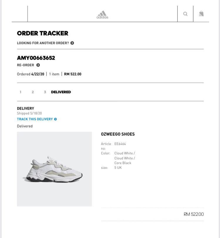 adidas order tracker