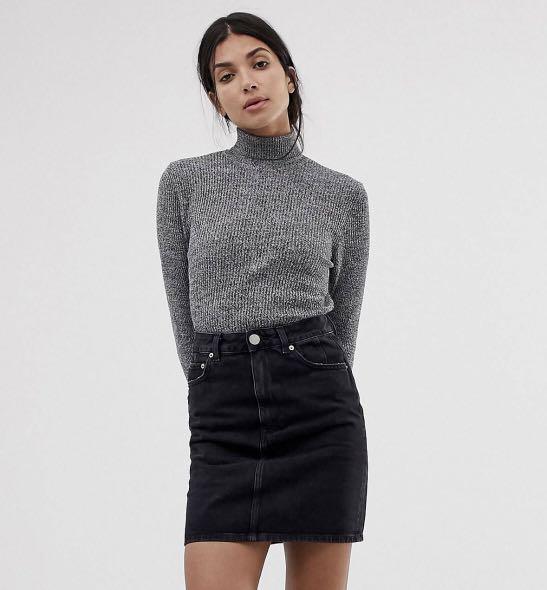 Asos black denim skirt clearance
