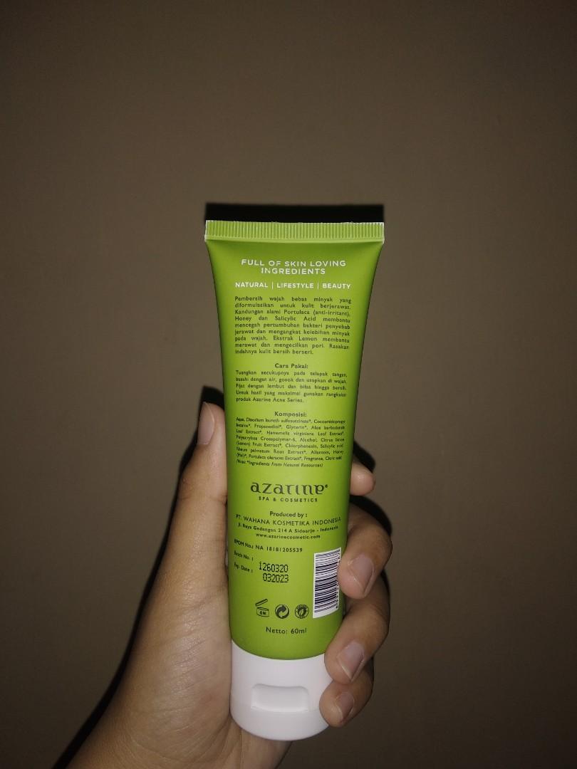 Azarine acne gentle cleansing foam, Kesehatan & Kecantikan, Kulit