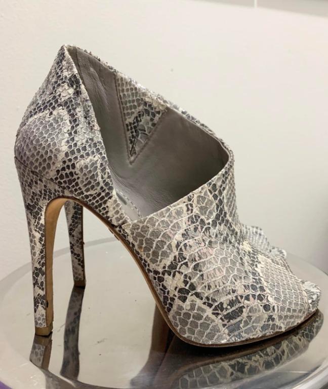bcbg snakeskin booties