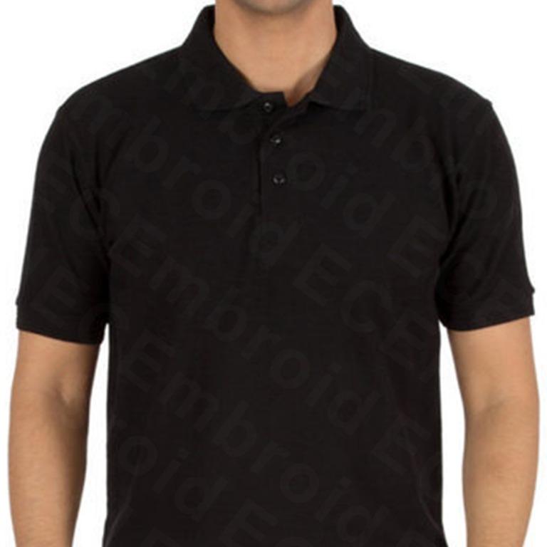 black dri fit polo