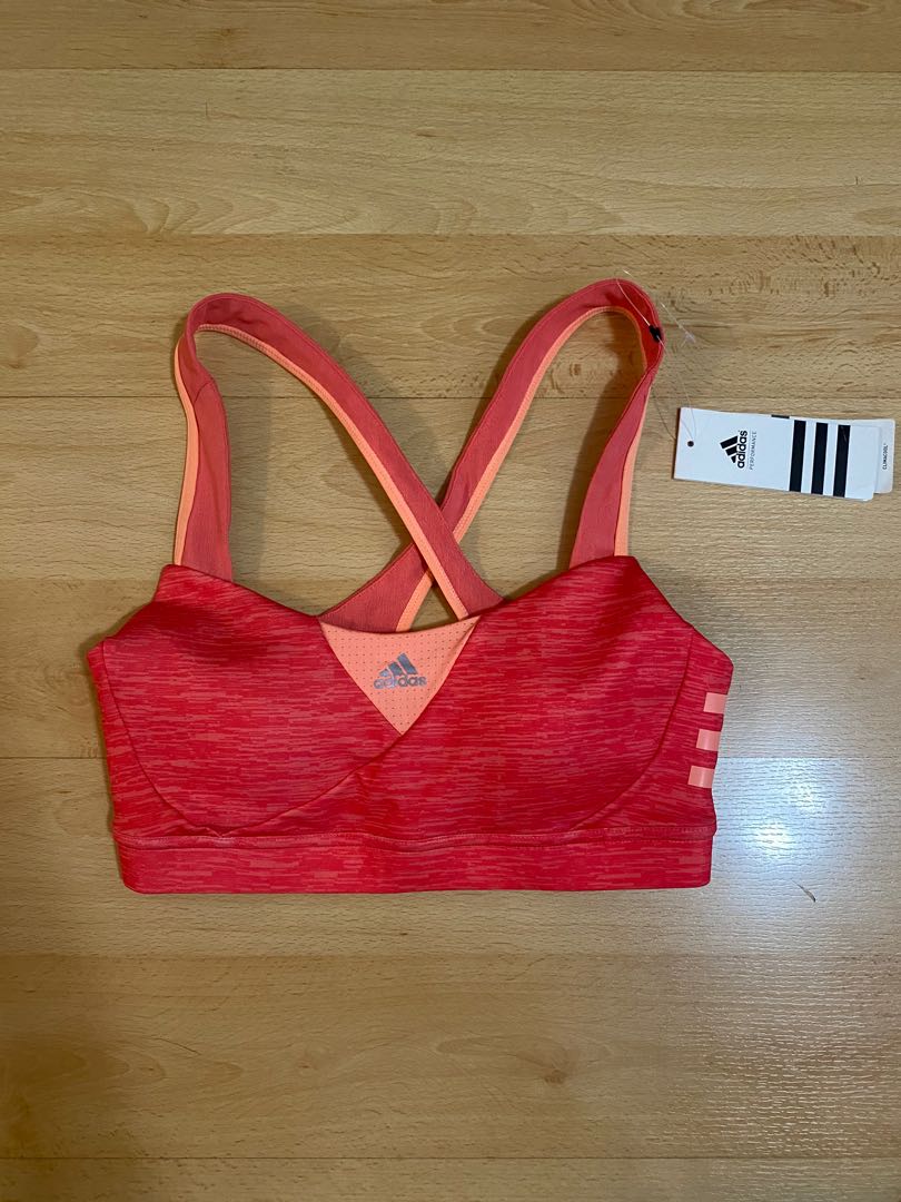 red adidas sports bra