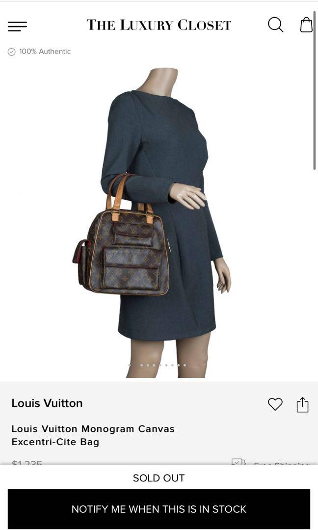 Discontinued! 100% Original Louis Vuitton Excentri Cite, Luxury