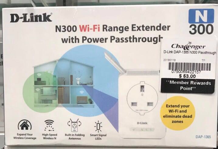 Sale D Link Wifi Extender N300 With Power Pass Through Socket Electronics Others On Carousell