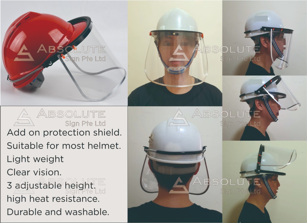 Face shield for construction helmet, Everything Else on Carousell