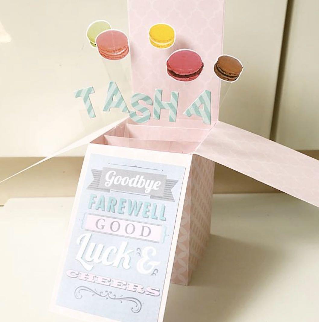 farewell and goodbye large pop up card marcoon, design