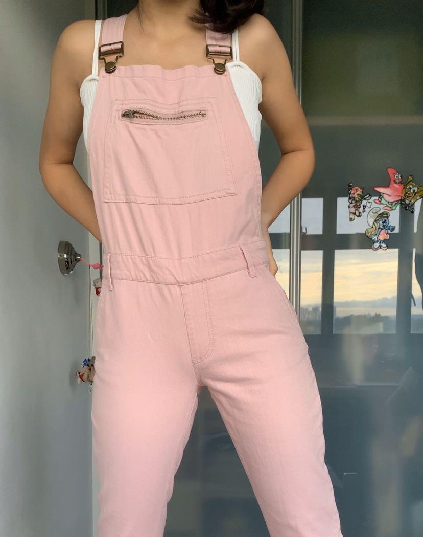 Pink overalls forever 21 best sale