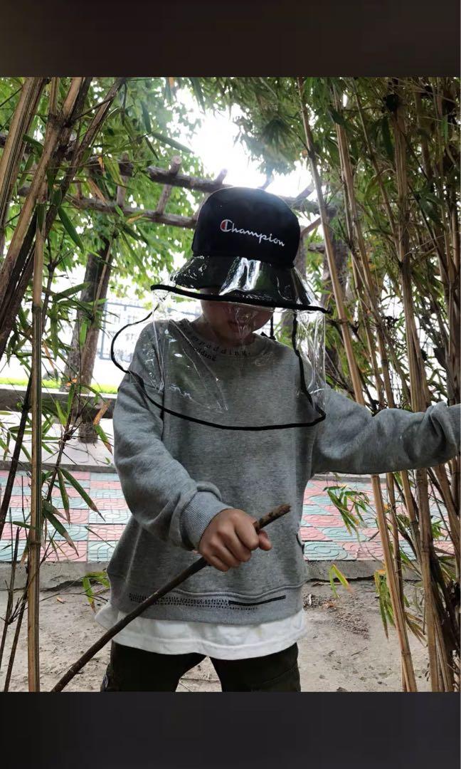 Hat with detachable face shield, Babies & Kids, Babies & Kids Fashion