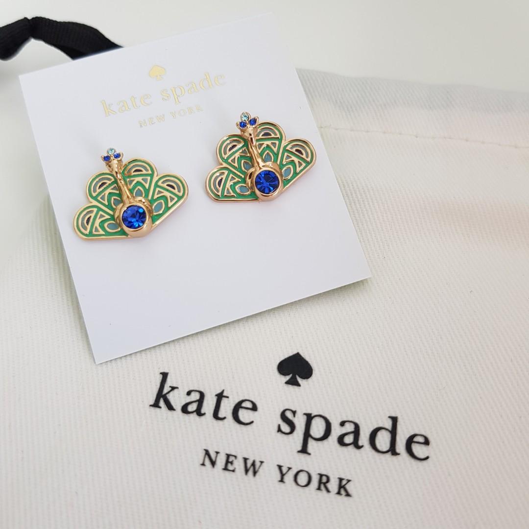 Kate spade peacock earrings sales