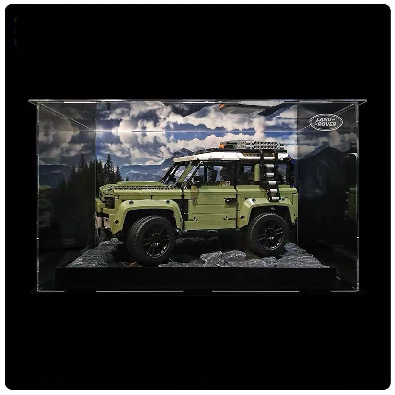 Lego land rover defender display case top