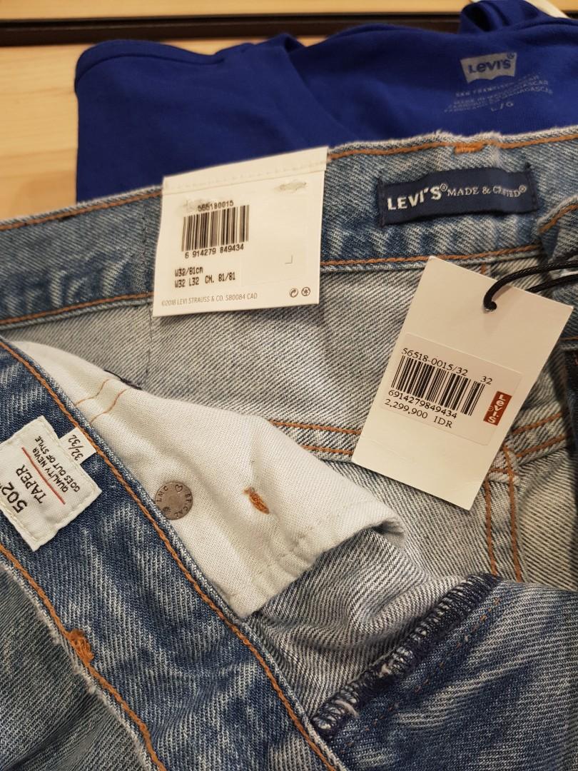 Levis 502 selvedge, Fesyen Pria, Pakaian , Bawahan di Carousell