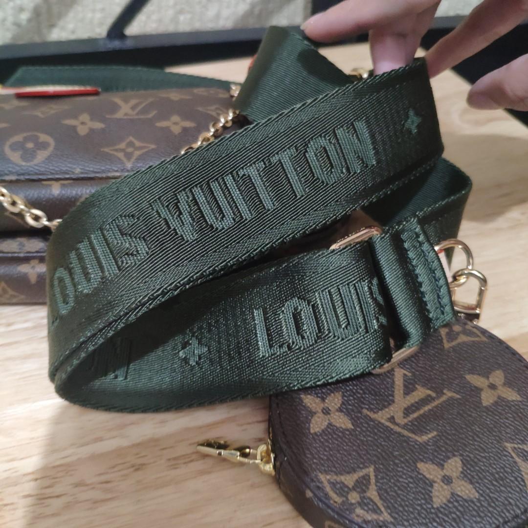 LV multipochette army green strap, Luxury, Bags & Wallets on Carousell