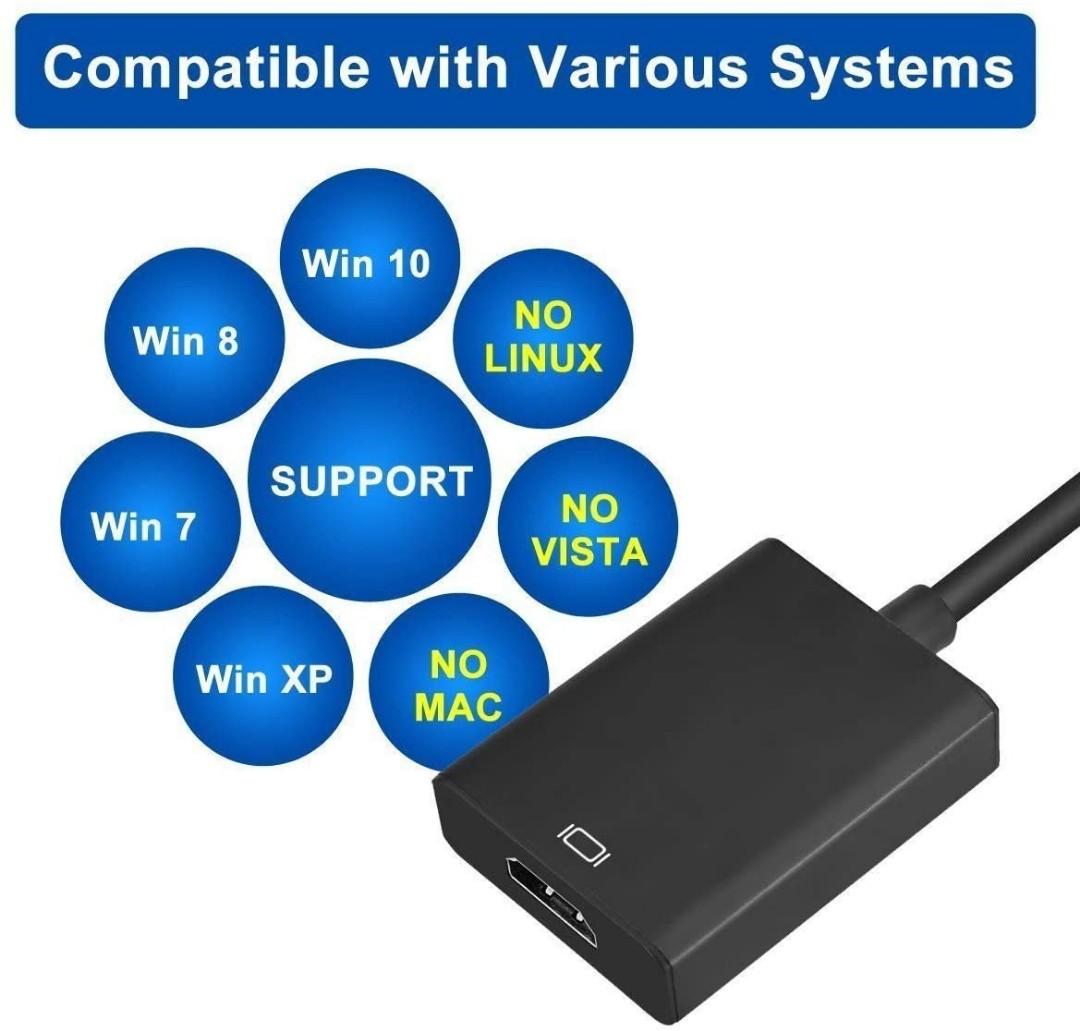 (M1687) RayCue USB 3.0 to HDMI Adapter, USB to HDMI Adapter, HD 1080P