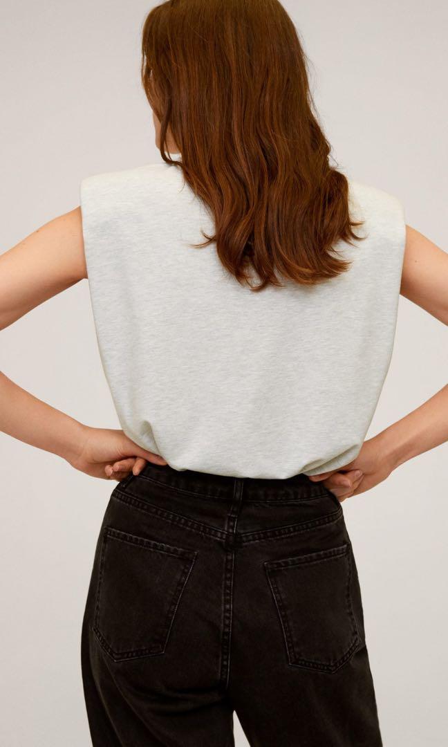 Mango shoulder pad tshirt top