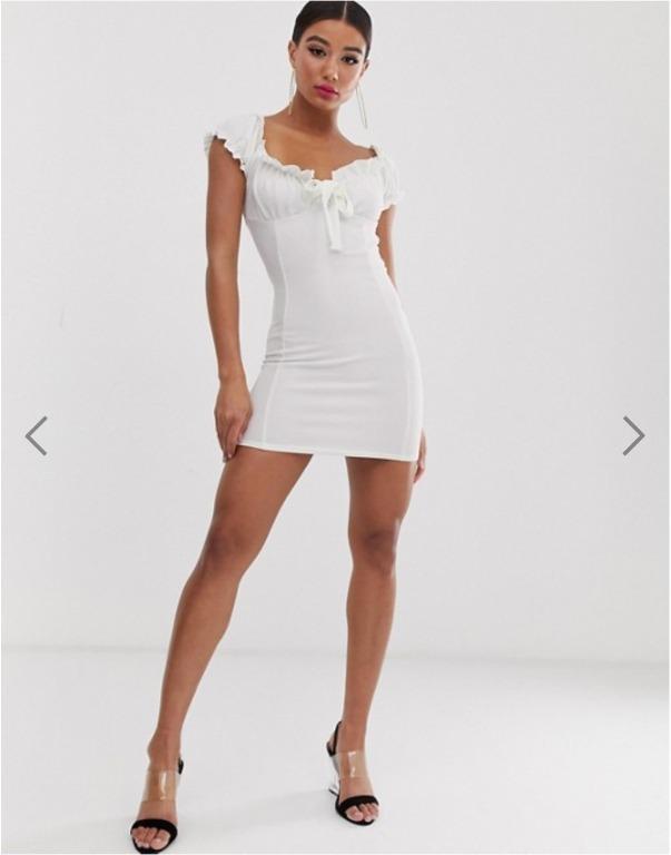 Missguided milkmaid deals mini dress