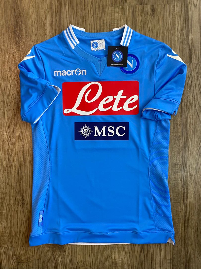 NAPOLI 2013/14 MACRON PLAYER EDITION HOME JERSEY, Men's Fashion