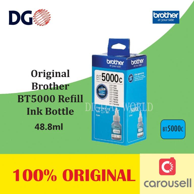 Original Brother Bt5000 Refill Ink Bottle Combo Set Dcp T300 Dcp T500w Dcp T700w Dcp T800w Mfc T800w Cyan Electronics Computers Others On Carousell