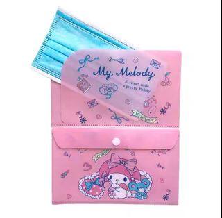 🌸PO- My Melody Kuromi Surgical Face Mask Holder Folder Pouch🌸
