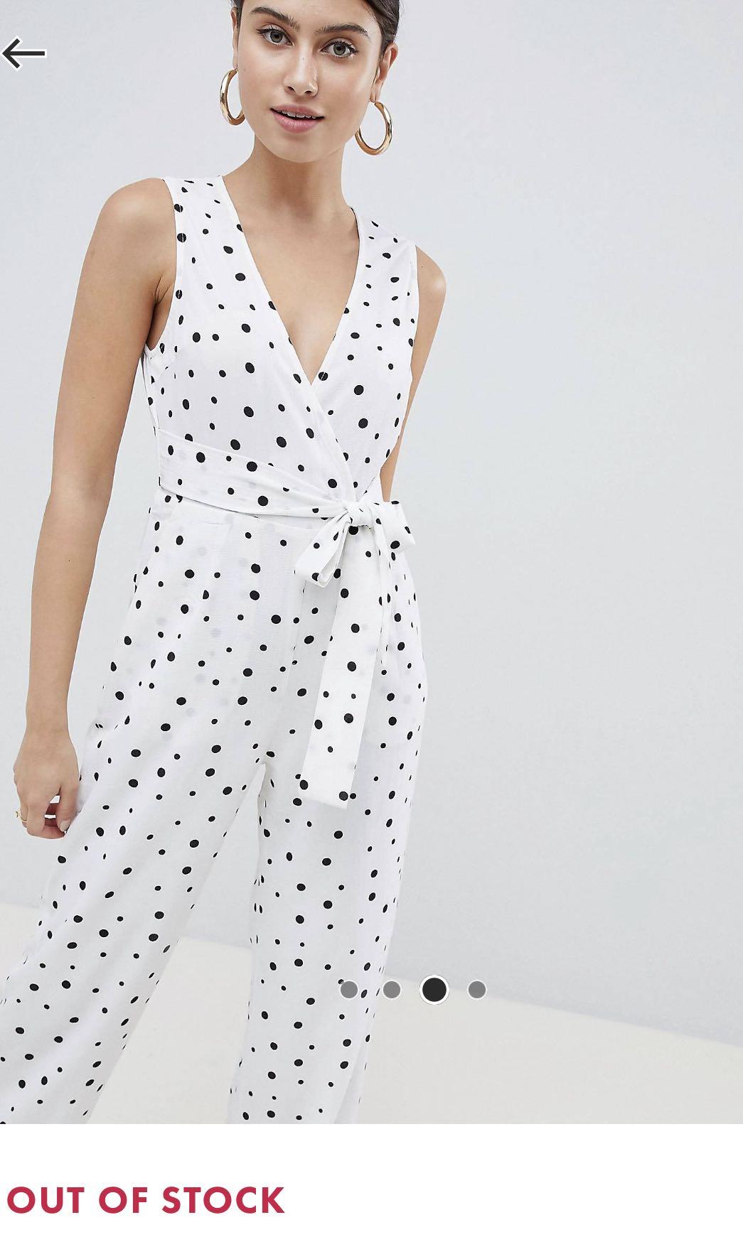 pretty little thing polka dot jumpsuit