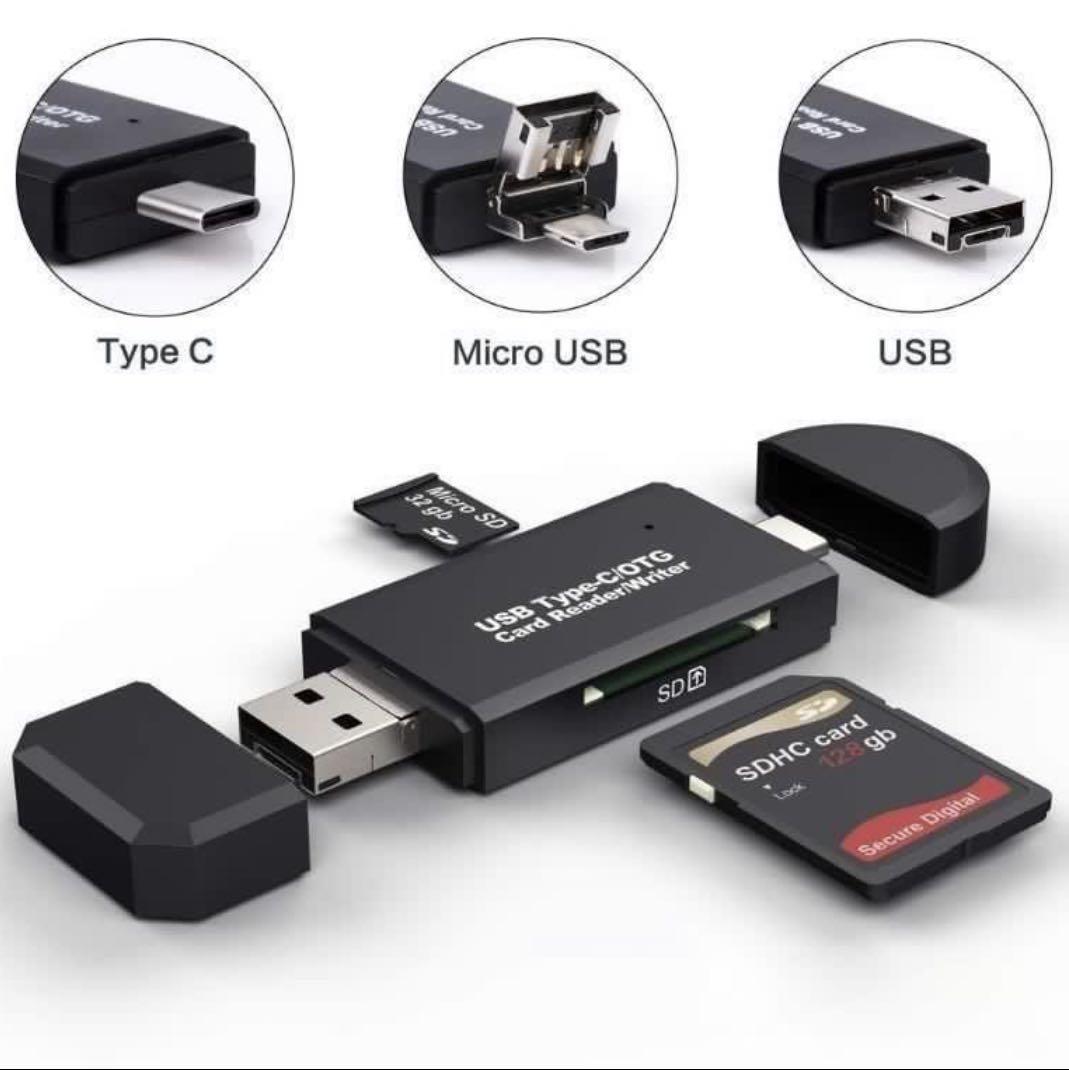 Memory Card Reader Micro Sd Card Tf Usb C Card Reader And 3 In 1 Usb