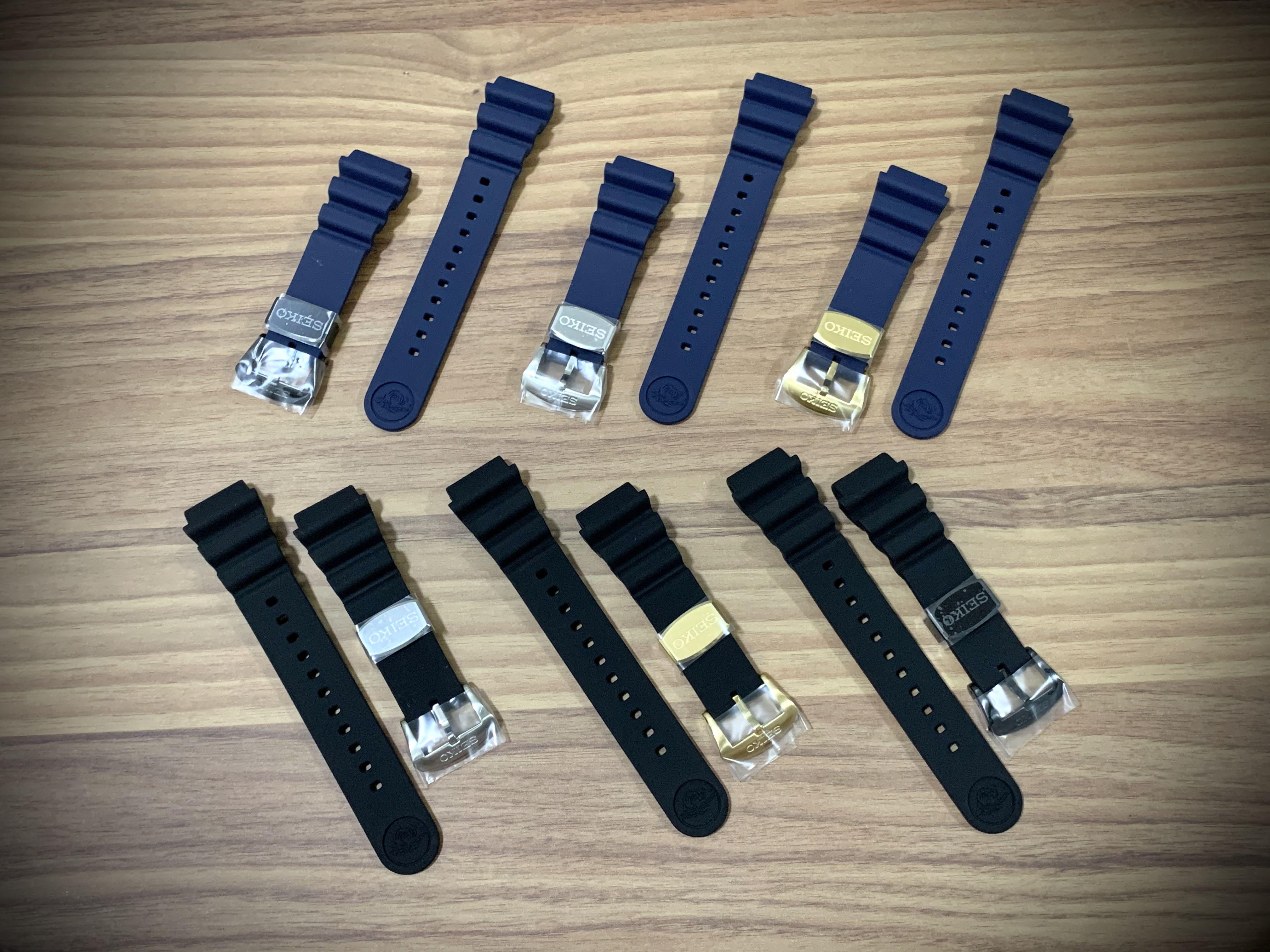 22mm & 24mm Seiko replacement band with keeper & buckle for Prospex 22