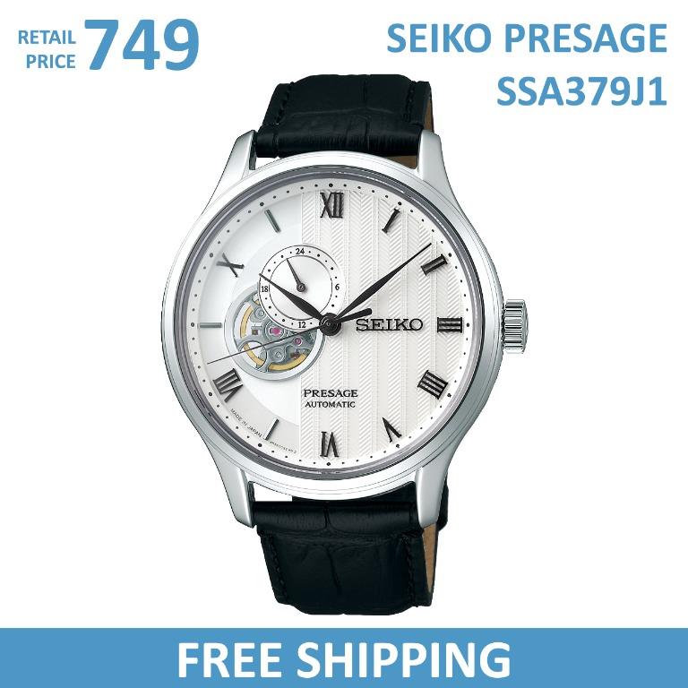 Seiko Presage Automatic SSA379J1 Men s Watch White Dial Black