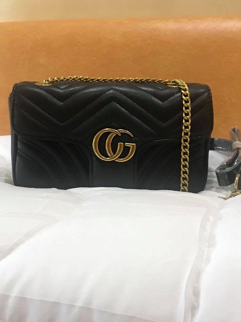 CG Rose Black Handbag Shoulder Bag | eBay