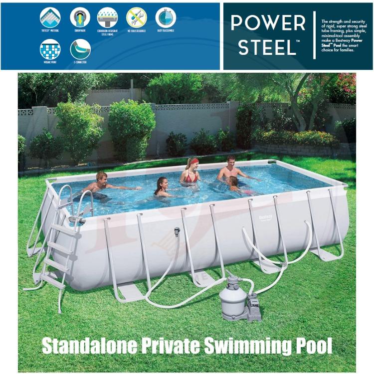 standalone private swimming pool with filter pump ladder bestway include delivery and installation sports equipment other sports equipment and supplies on carousell