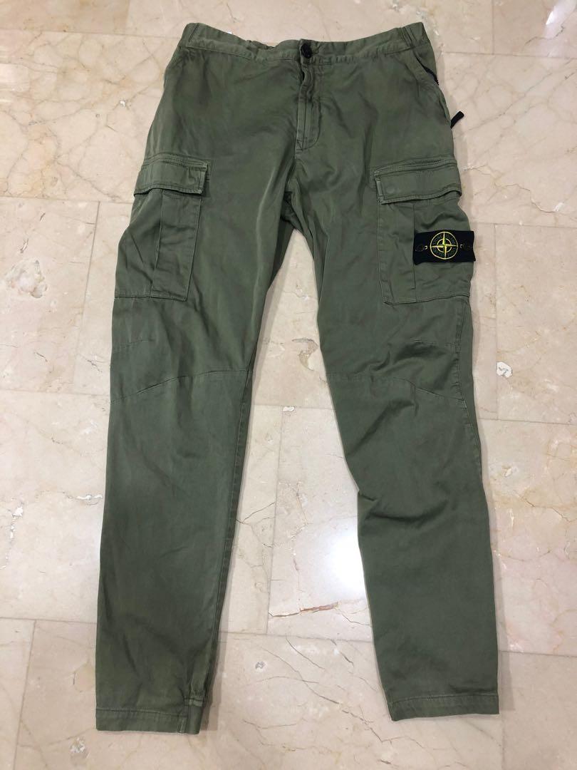 stone island olive pants