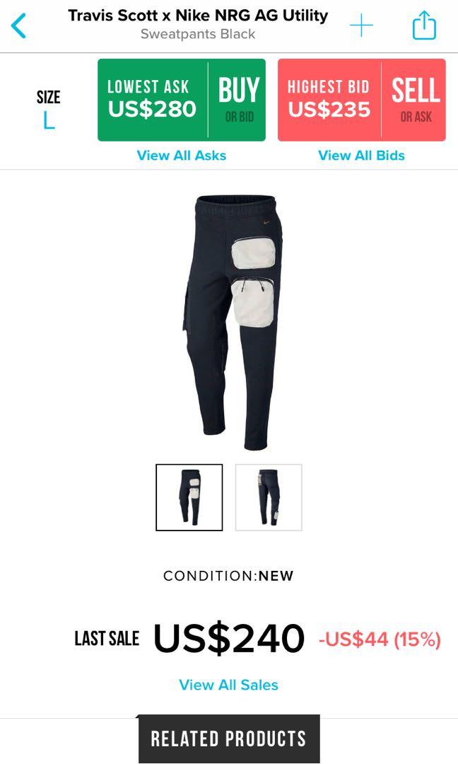 Travis scott x nike sales nrg acg utility sweatpants black