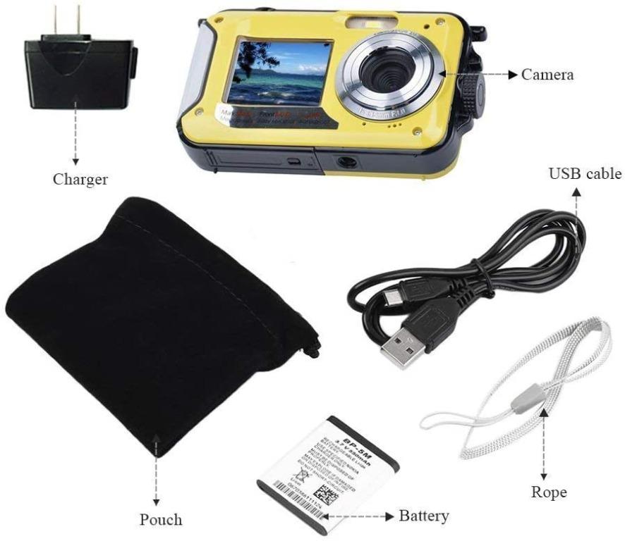 ** Underwater Camera Camcorder FULL HD 2.7K for Snorkeling 48.0 MP