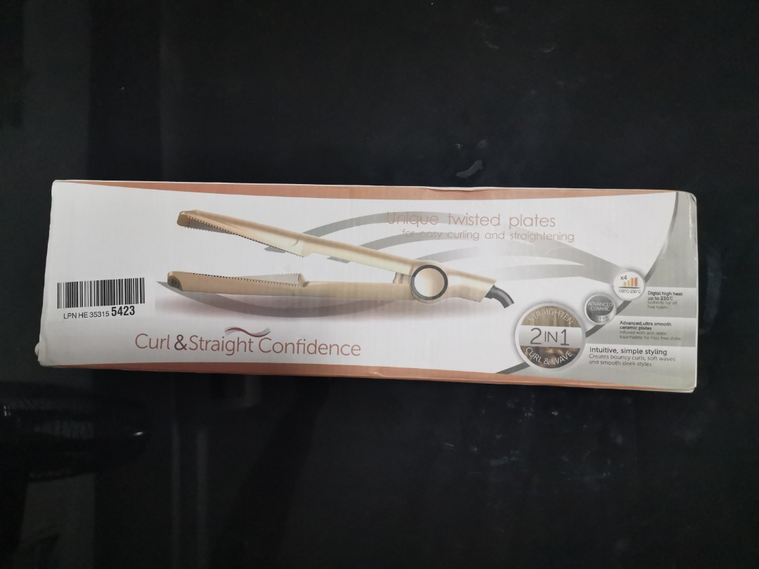 unique twisted plates for easy curling and straightening