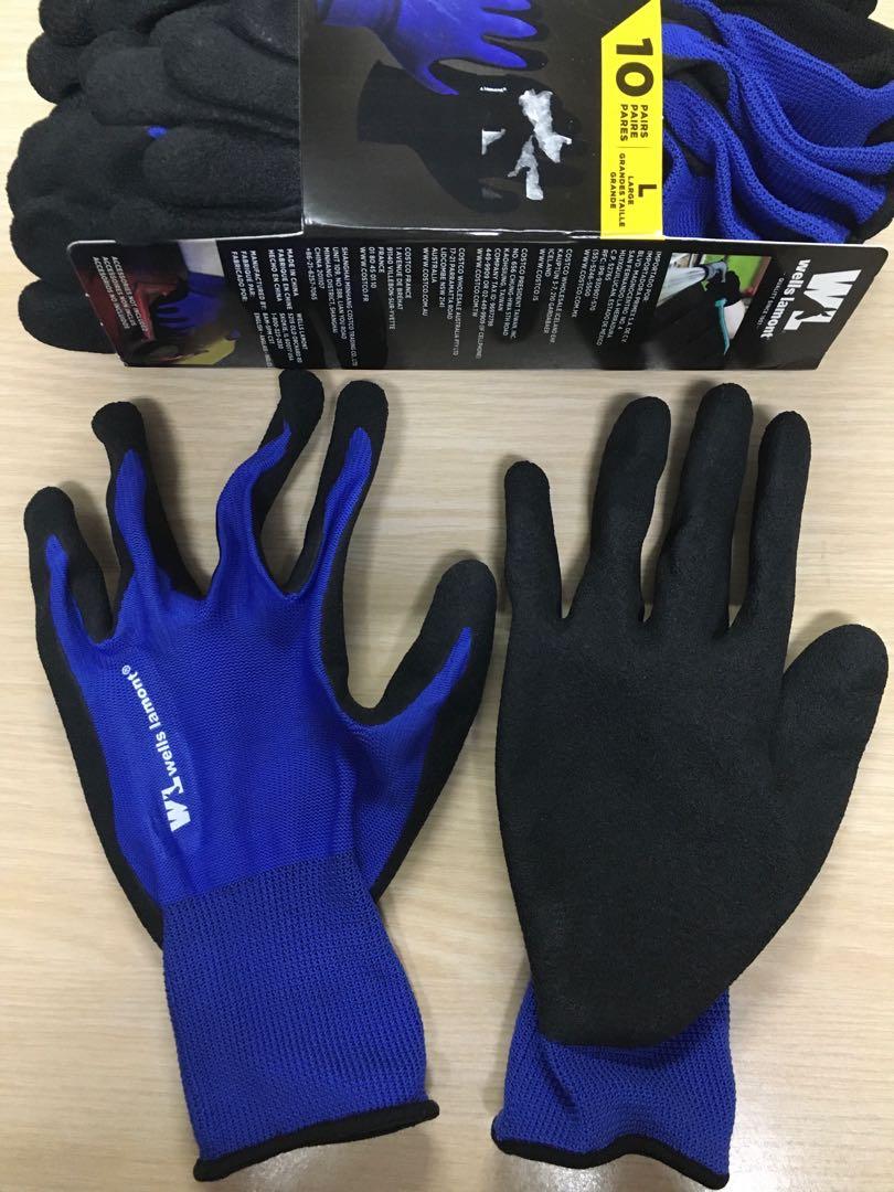 Wells Lamont Foam Latex Work Gloves 10 Pairs Large Everything