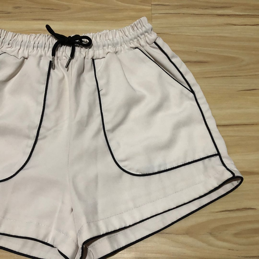 🔥White Drawstring Shorts, Women's 