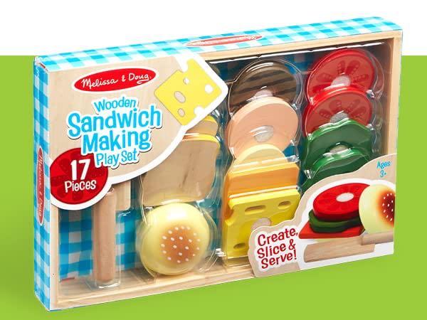 melissa and doug wooden sandwich making set