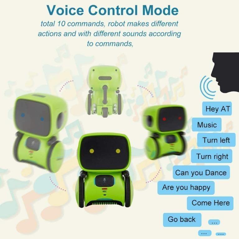 YELLOW YINGTESI Stem Educational Smart Robots Toys for Kids Vector Robot Toy with Voice Command Control Dancing Musical Repeat Record Talking
